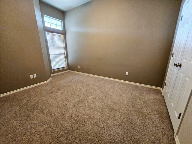 unfurnished room featuring carpet