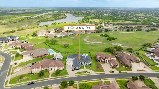 6406 Legacy Pt, Corpus Christi, TX 78414 - bird's eye view with a water view and a residential view