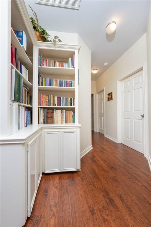 interior space featuring dark wood-type flooring