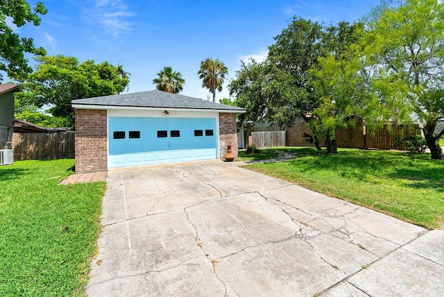 1134 Harbor Village Dr, Corpus Christi, TX 78412 - view of front of house with concrete driveway, central air condition unit, and brick siding