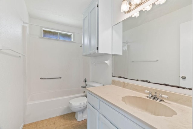 1134 Harbor Village Dr, Corpus Christi, TX 78412 - full bath with toilet, vanity, shower / washtub combination, and tile patterned flooring