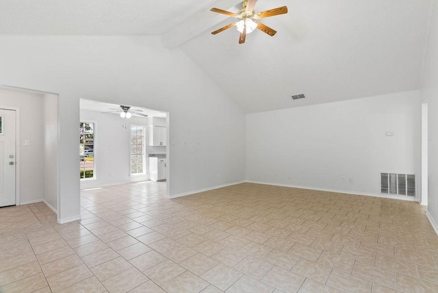 1134 Harbor Village Dr, Corpus Christi, TX 78412 - unfurnished living room featuring a ceiling fan and baseboards