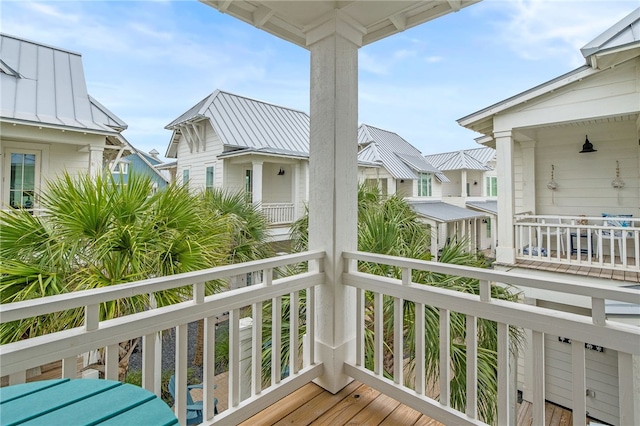 balcony with a residential view