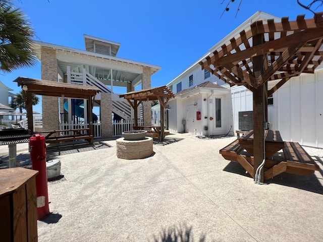 view of patio / terrace with a pergola