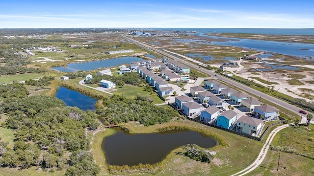 141 Barnacle Dr, Rockport, TX 78382 - aerial view featuring a residential view and a water view