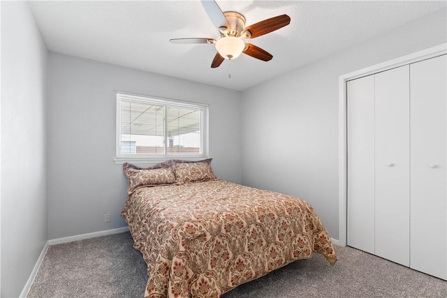 3818 Kingston Dr, Corpus Christi, TX 78415 - carpeted bedroom featuring a closet and ceiling fan