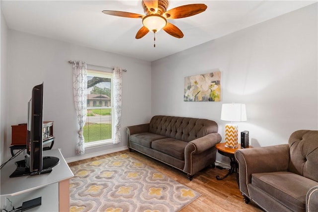 3818 Kingston Dr, Corpus Christi, TX 78415 - living area with a ceiling fan and wood finished floors