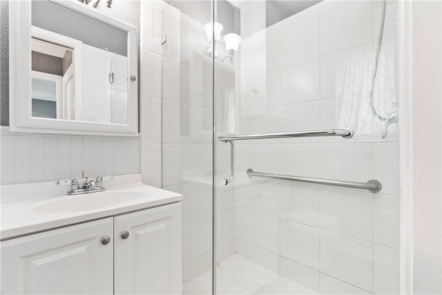 3818 Kingston Dr, Corpus Christi, TX 78415 - full bathroom featuring a shower stall and vanity