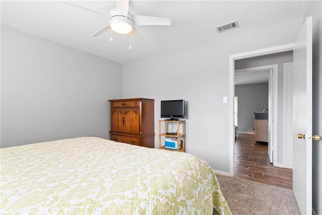 3818 Kingston Dr, Corpus Christi, TX 78415 - bedroom featuring carpet and a ceiling fan