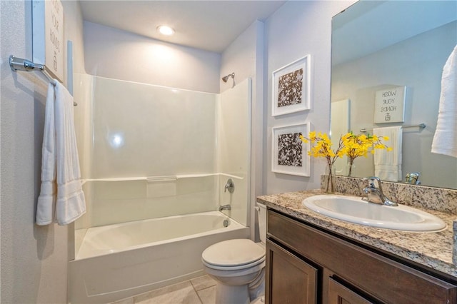 3922 Jayden Dr, Corpus Christi, TX 78410 - full bath with vanity, shower / bath combination, and tile patterned flooring