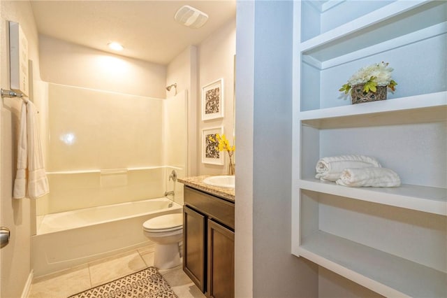 3922 Jayden Dr, Corpus Christi, TX 78410 - bathroom featuring shower / bath combination, vanity, and tile patterned floors
