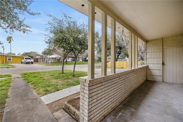 exterior space with a porch