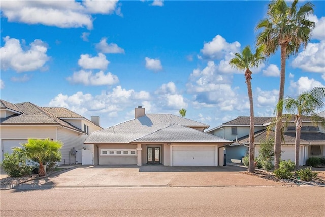 view of front of home featuring a garage