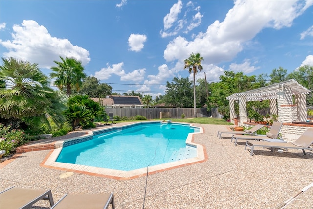 view of pool with a patio area