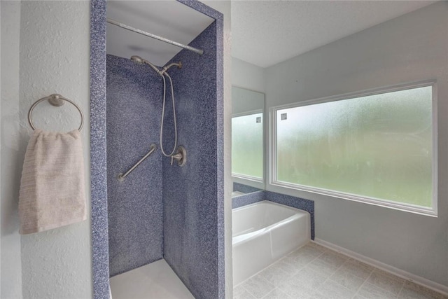 4621 Weiskopf, Corpus Christi, TX 78413 - bathroom featuring walk in shower and a bath