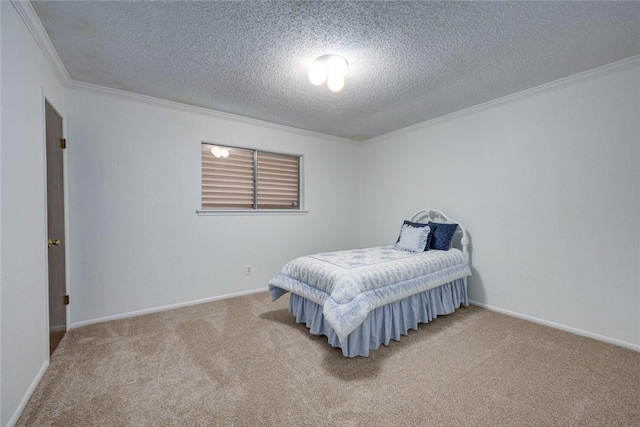 4621 Weiskopf, Corpus Christi, TX 78413 - carpeted bedroom featuring ornamental molding and a textured ceiling