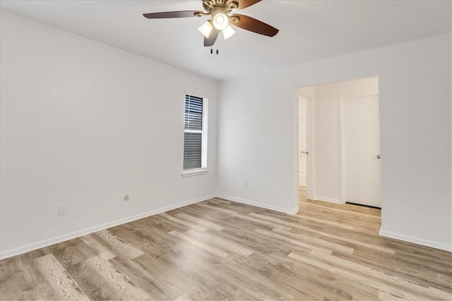 2108 Matagorda Dr, Portland, TX 78374 - spare room with a ceiling fan and light wood-style floors
