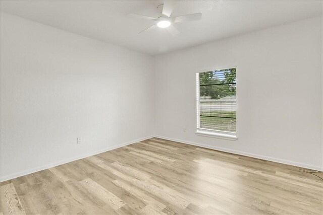 2108 Matagorda Dr, Portland, TX 78374 - empty room with light wood-style floors and ceiling fan
