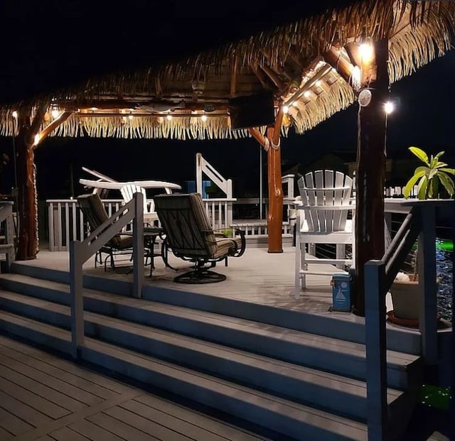 15333 Beaufort Ct, Corpus Christi, TX 78418 - view of deck at night