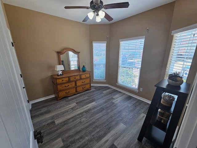 15333 Beaufort Ct, Corpus Christi, TX 78418 - bedroom with wood finished floors and a ceiling fan
