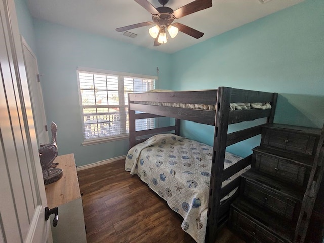 15333 Beaufort Ct, Corpus Christi, TX 78418 - bedroom with wood finished floors and ceiling fan