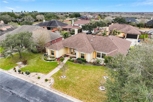 drone / aerial view featuring a residential view