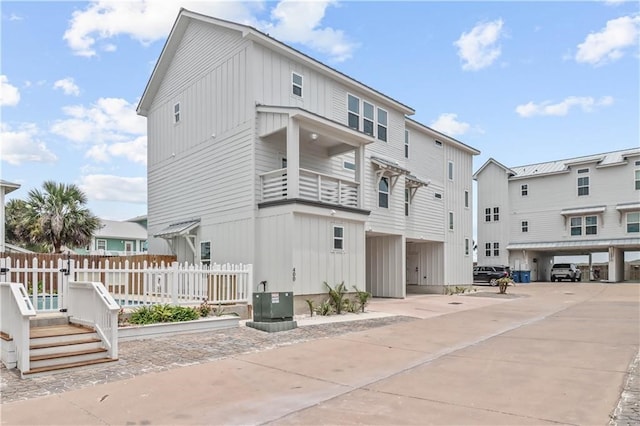 back of property with central AC unit