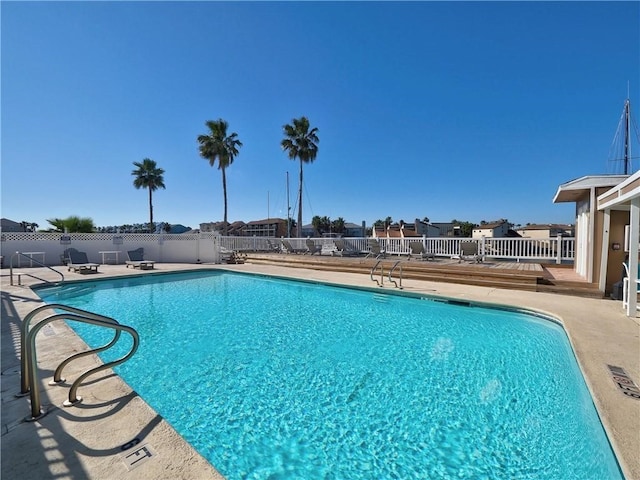 view of pool with a patio