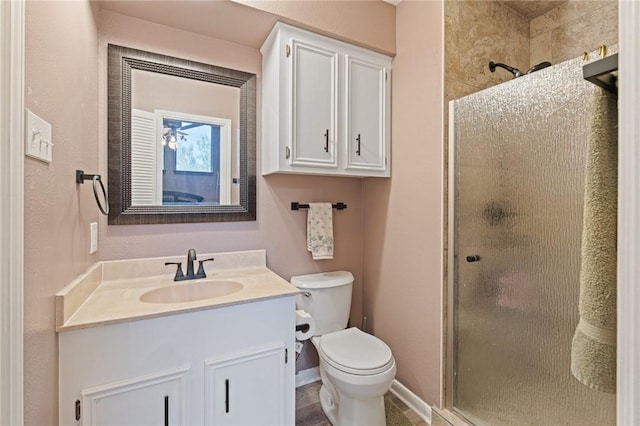 7033 Chiswick Dr, Corpus Christi, TX 78413 - full bathroom featuring a stall shower and vanity