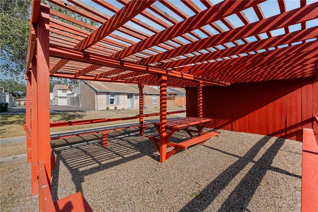 view of patio with a pergola