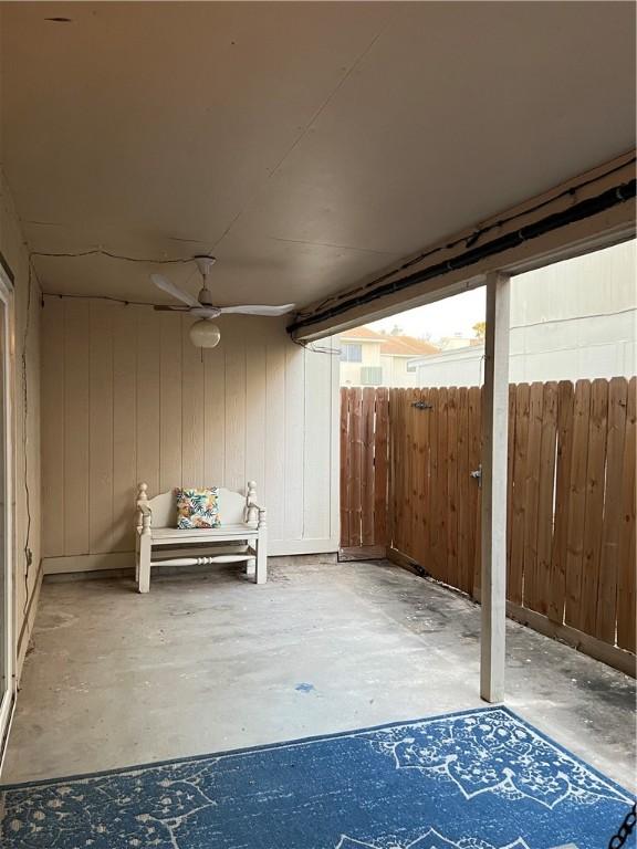 view of patio / terrace with ceiling fan