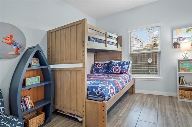 bedroom featuring light hardwood / wood-style floors