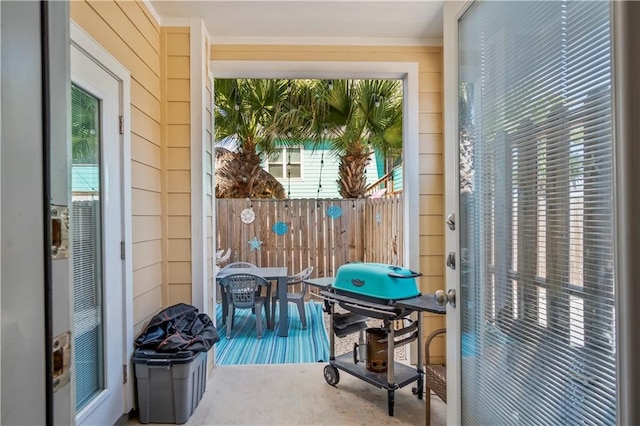 balcony with grilling area