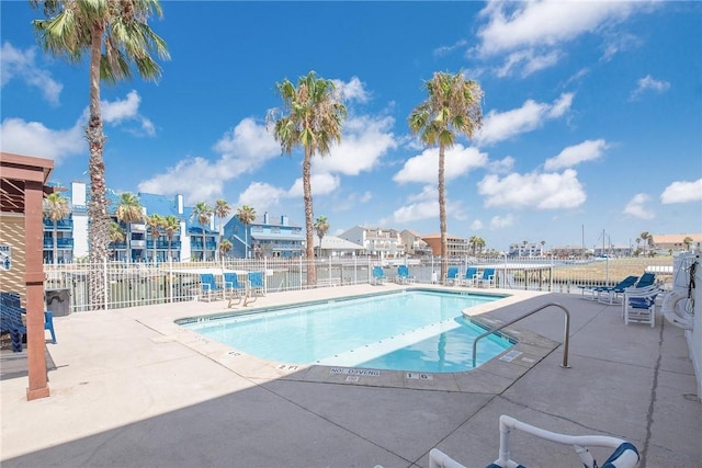 view of pool with a patio area