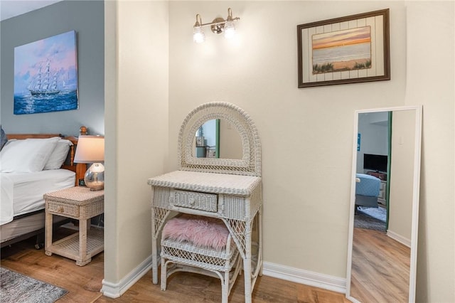 bedroom featuring light hardwood / wood-style flooring