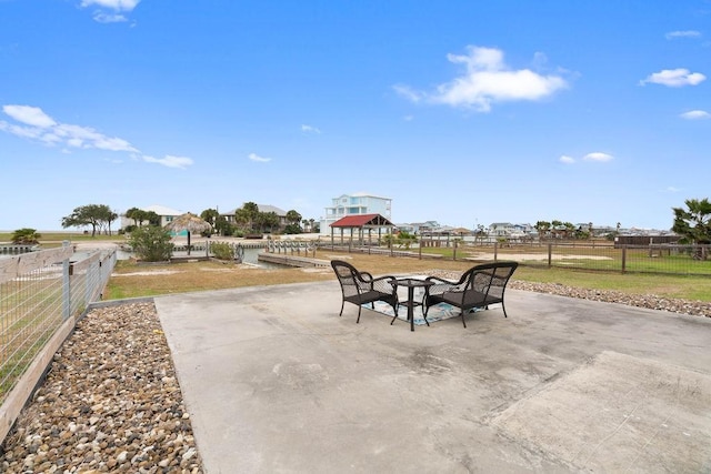 view of patio with fence