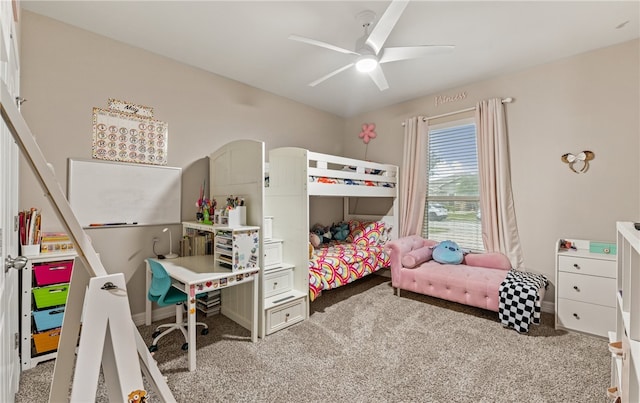 7622 Neches Dr, Corpus Christi, TX 78414 - carpeted bedroom featuring a ceiling fan and baseboards