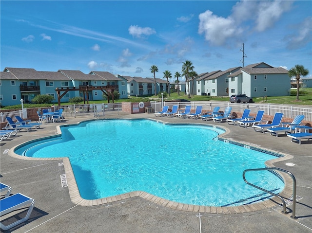 view of pool with a patio