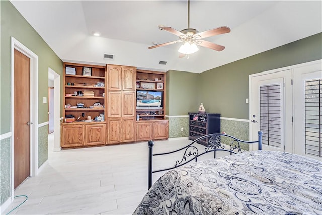 441 Colony Dr, Corpus Christi, TX 78412 - bedroom with ceiling fan, recessed lighting, and visible vents