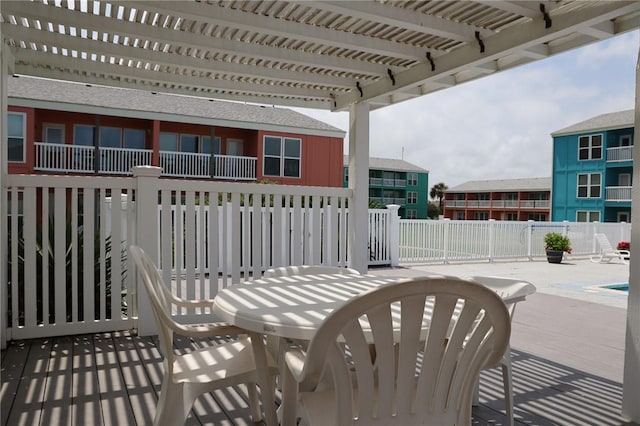 view of patio with a pergola