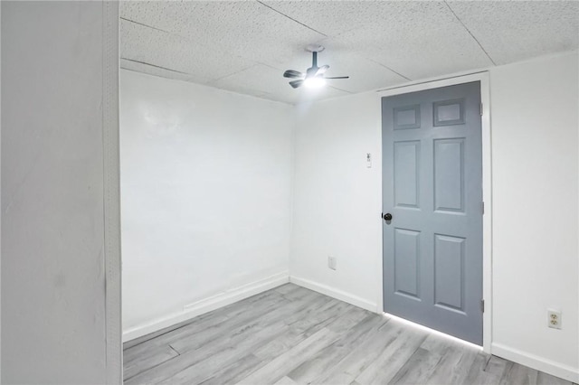 empty room with light wood-type flooring