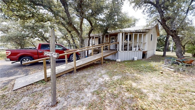 exterior space with covered porch