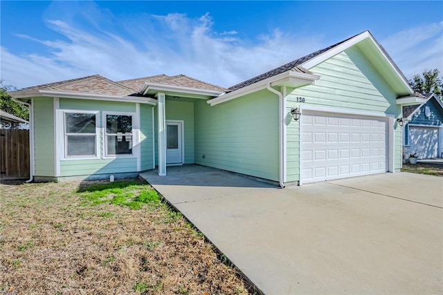 ranch-style house with a garage