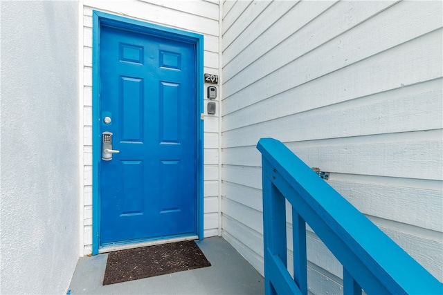 view of doorway to property