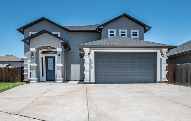 view of front of home featuring a garage