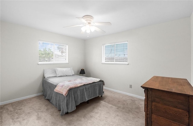 13765 Eaglesnest Bay Dr, Corpus Christi, TX 78418 - bedroom with light carpet and a ceiling fan