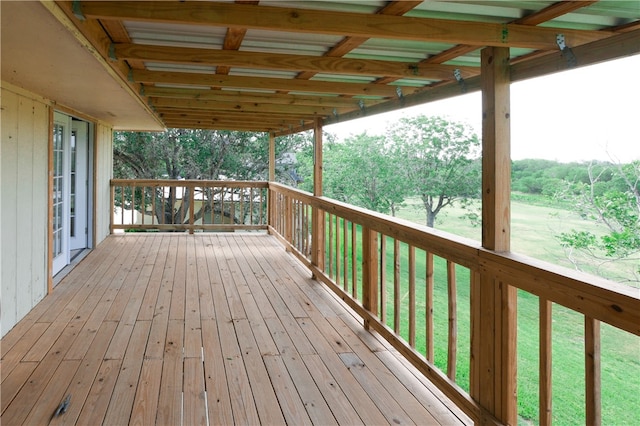 view of wooden terrace