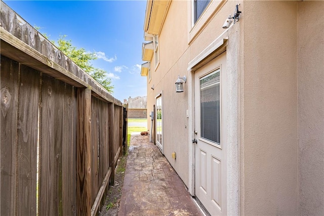 view of home's exterior with a patio area