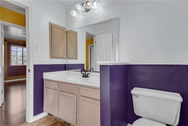 2826 Toronto Dr, Corpus Christi, TX 78414 - bathroom with vanity, toilet, and baseboards