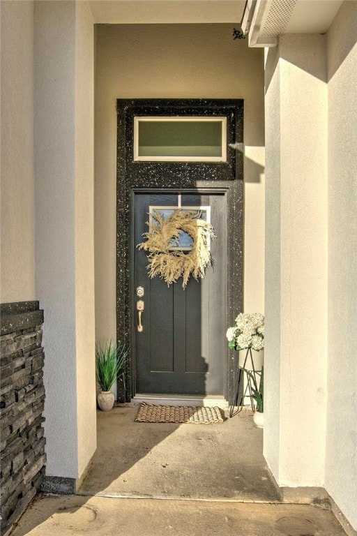 view of doorway to property